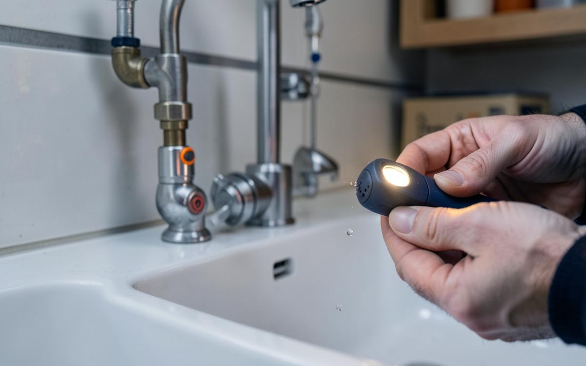 Kontroll av vattenanslutningar för att upptäcka läckage i tid